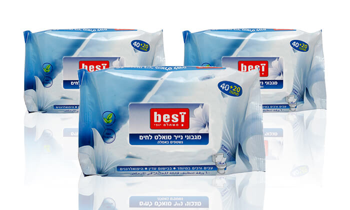 2 מארז ענק של 24 חבילות מגבונים נשטפים באסלה 2 מארז ענק של 24 חבילות מגבונים נשטפים באסלה