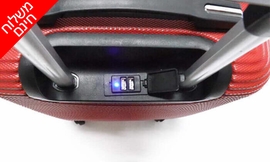 3 מזוודות טרולי עם מטען USB