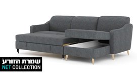ספה פינתית נפתחת למיטה זוגית