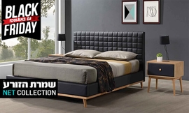 מיטה זוגית מרופדת דגם טורנדו