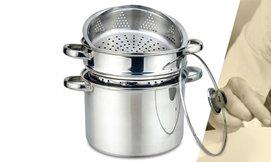 סיר פסטה ואידוי La Kitchenette