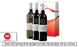 מארז שלושה בקבוקי יין
