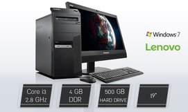 מחשב נייח LENOVO כולל מסך ''19