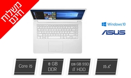 לפטופ ASUS עם מסך 15.6 אינץ'