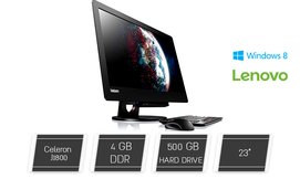 מחשב נייח LENOVO כולל מסך ''23