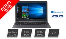 לפטופ ASUS עם מסך 11.6 אינץ'