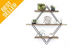 מעמד מדפים מברזל ועץ