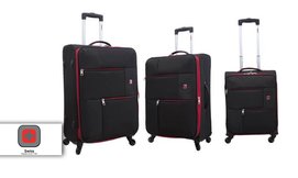 סט 3 מזוודות בד SWISS TRAVEL