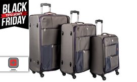 סט 3 מזוודות בד SWISS TRAVEL