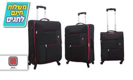 סט 3 מזוודות בד SWISS TRAVEL
