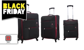 סט 3 מזוודות בד SWISS TRAVEL