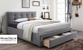 מיטה זוגית מרופדת HOME DECOR