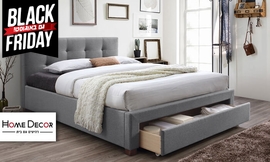 מיטה זוגית מרופדת HOME DECOR