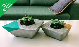 סדנת עציצים מבטון GRAYISH&CO