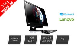 מחשב נייח LENOVO כולל מסך ''23