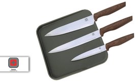 סט 3 סכינים וקרש חיתוך SWISS