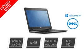 נייד DELL עם מסך 12.5 אינץ'
