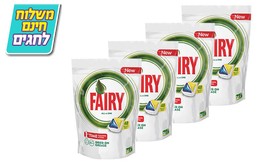 ארבעה מארזי טבליות למדיח Fairy