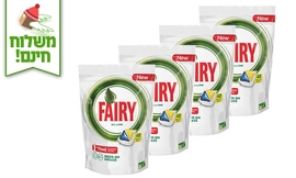 ארבעה מארזי טבליות למדיח Fairy
