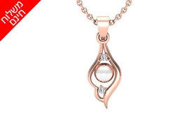 תליון בעיצוב נוצה 14K