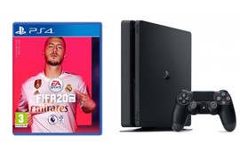 קונסולת PS4 עם משחק FIFA 20