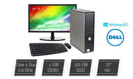 מחשב Dell עם מסך, מקלדת ועכבר