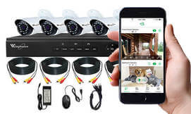 מערכת אבטחה DVR עם מצלמות