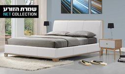 מיטה זוגית בשילוב עץ מלא